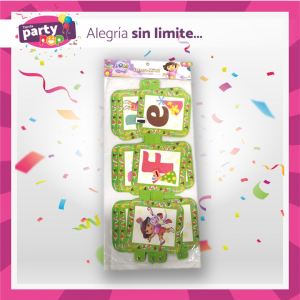 LETRERO FELIZ CUMPLEAÑOS - DORA LA EXPLORADORA
