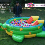 Inflable tortuga con pelotas